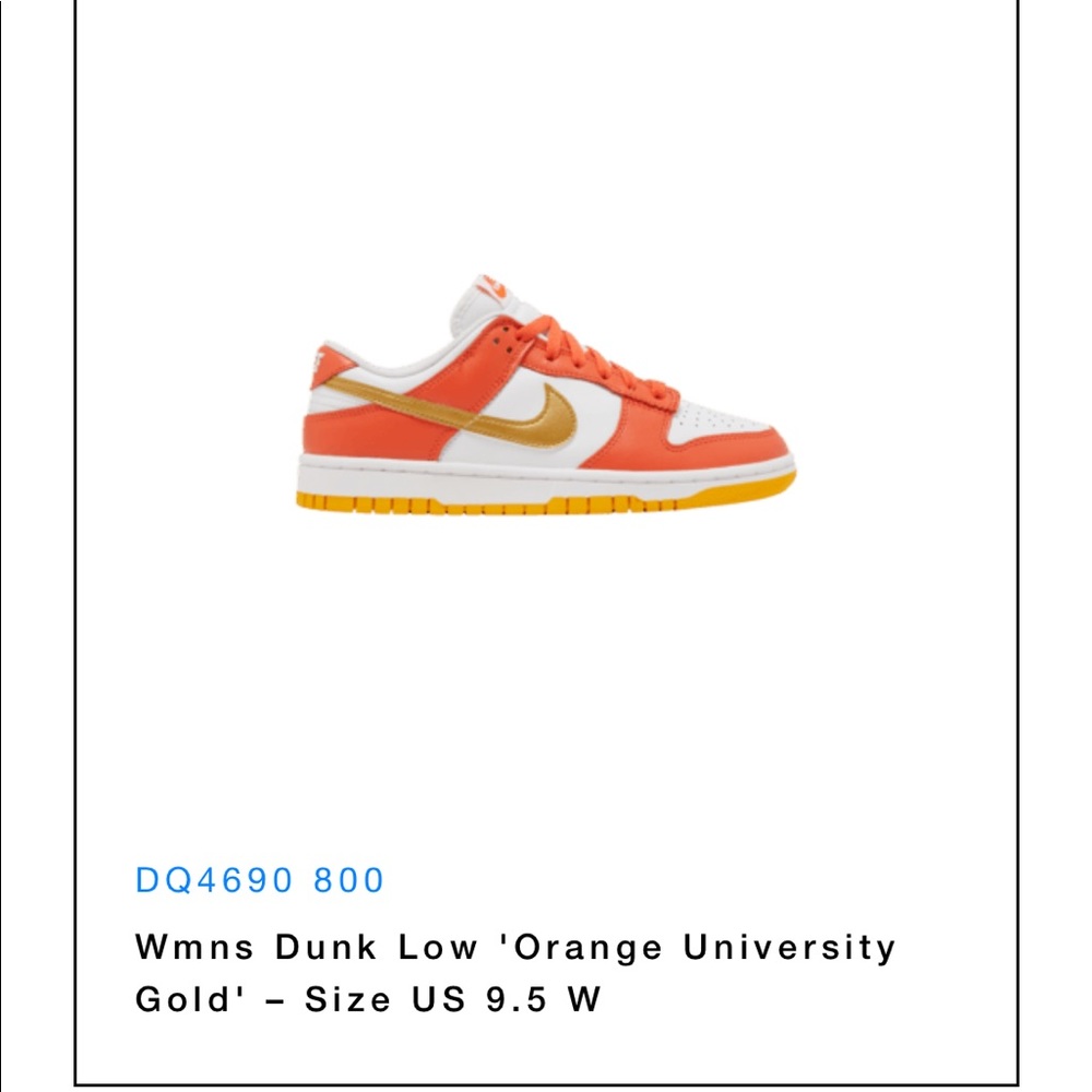 Nike dunk women size 9.5